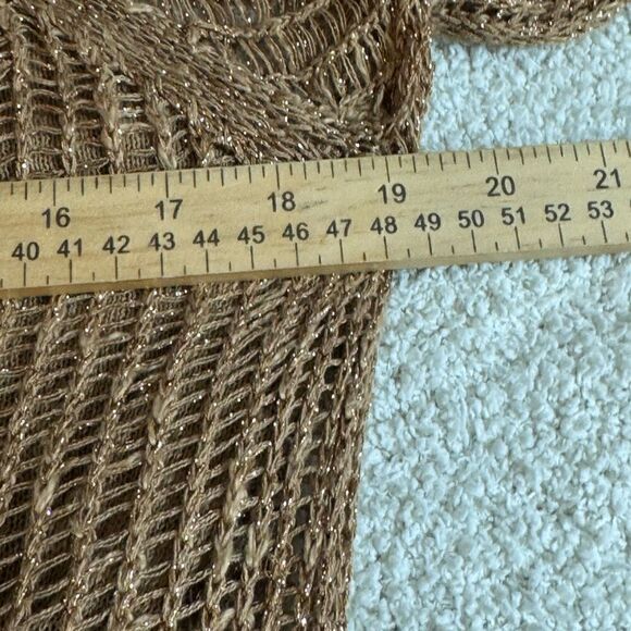 Calypso St. Barth Dress Womens Sz L Annelies sweater Knit one shoulder Metallic - Picture 5 of 11